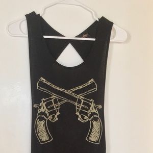 Black Dress with Open Twisted Back